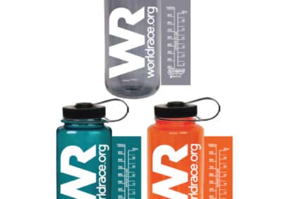 custom printed Nalgene wide mouth bottles for worldrace.org